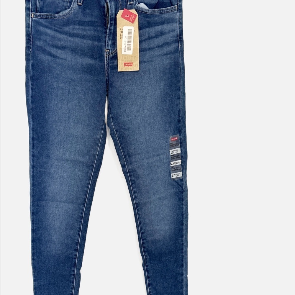 Levi's Dark Blue High Rise Jeans - Picture 2 of 4